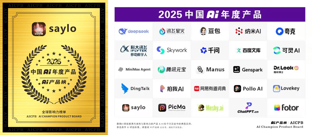 Saylo 入选 2025 中国 AI 年度产品榜单
