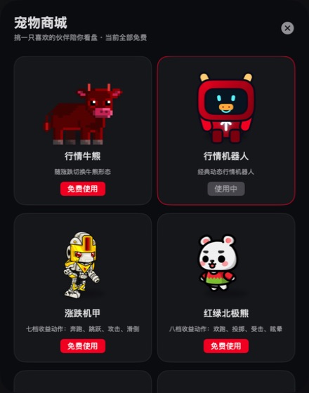 宠物商城与动画皮肤列表